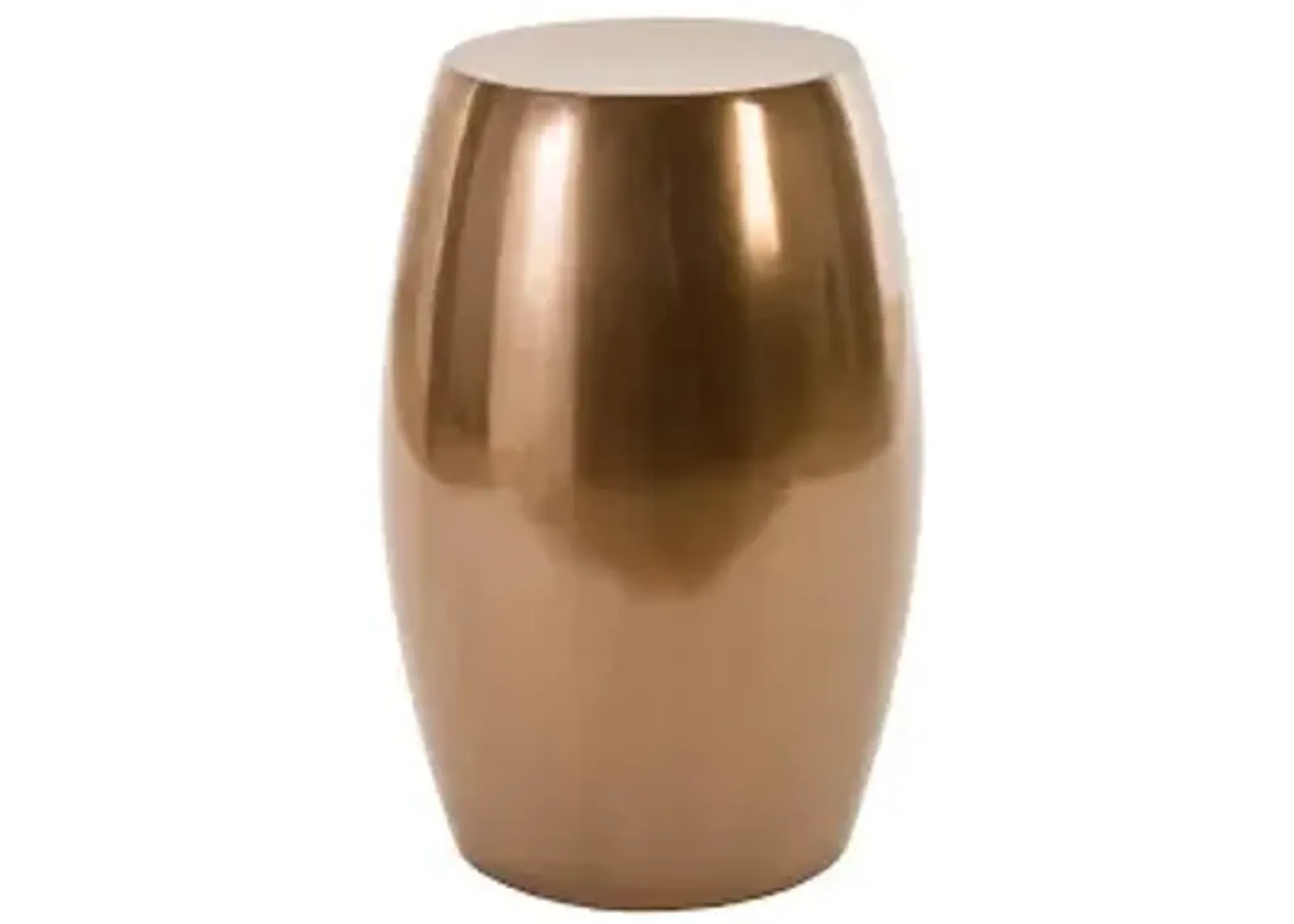 vex side table, polished bronze