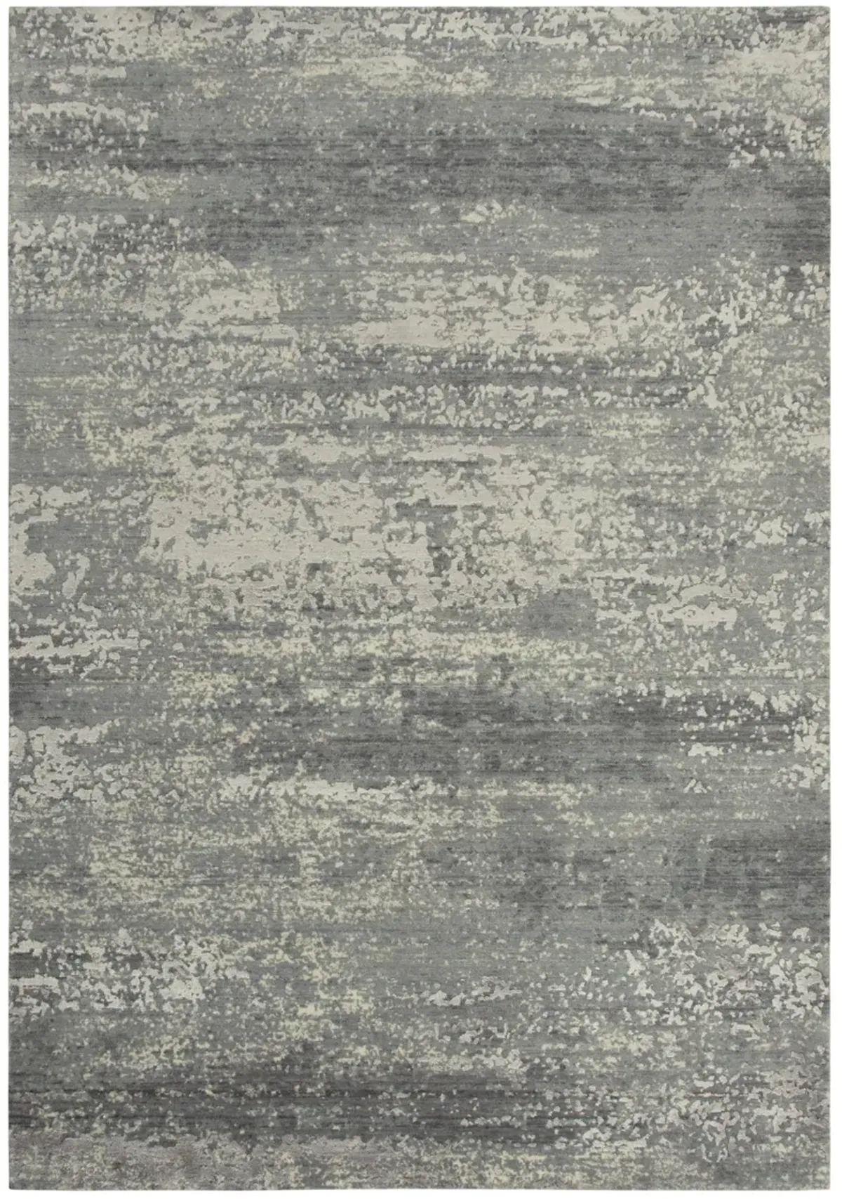 Artistry Gray Abstract NZ Wool/Tencel Blend 10' x 13' Rectangle Rug