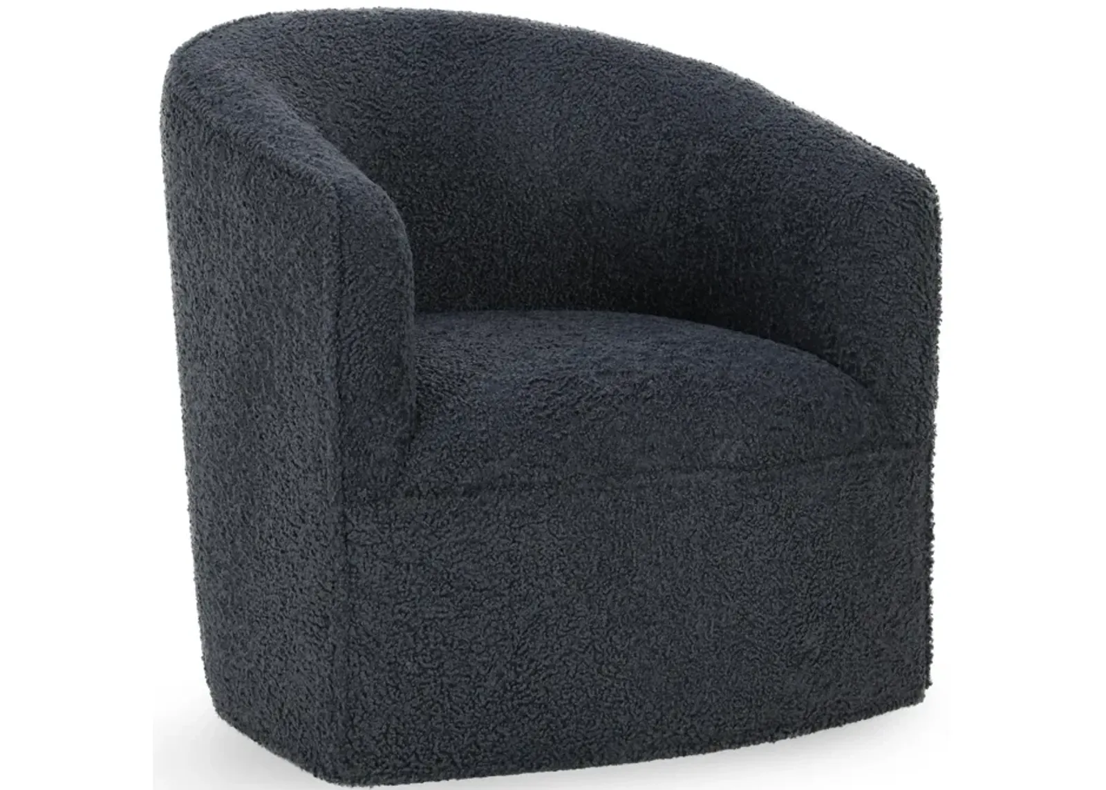 Valencia Blue Fabric Swivel Accent Chair