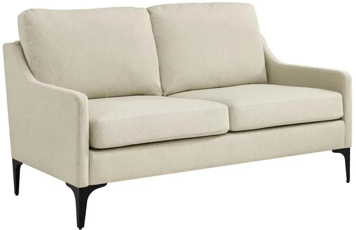 Corland Upholstered Fabric Loveseat