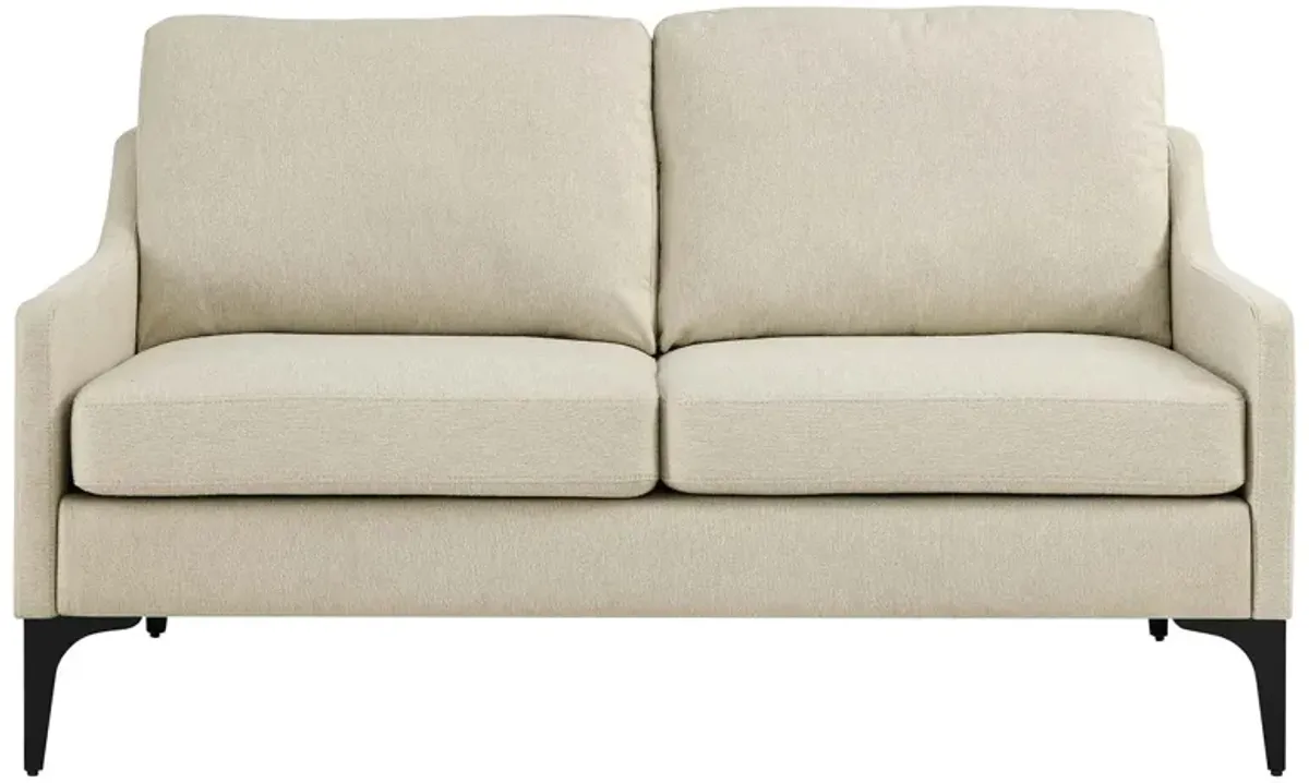 Corland Upholstered Fabric Loveseat