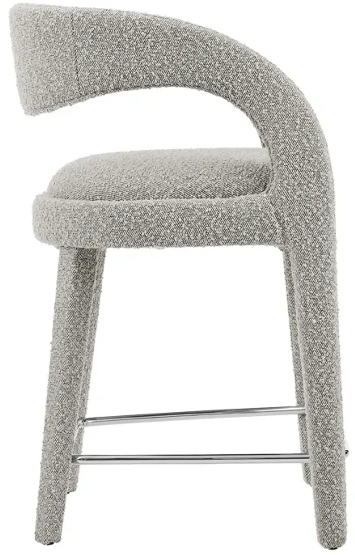 Pinnacle Boucle Upholstered Counter Stool Set of Two