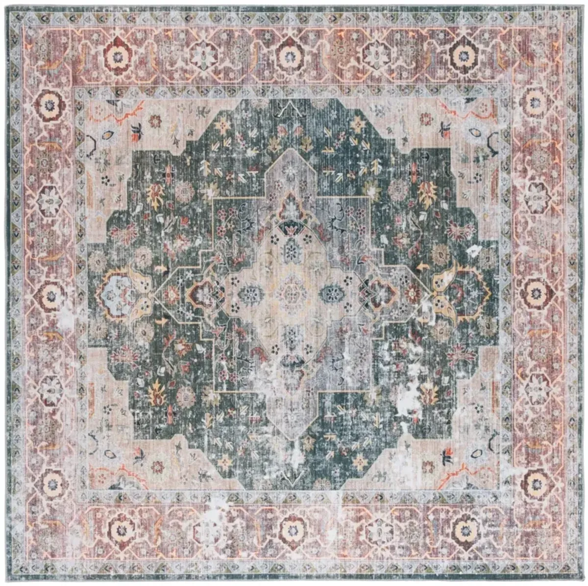 ARIZONA 126 GREEN  6' x 6' Square Square Rug