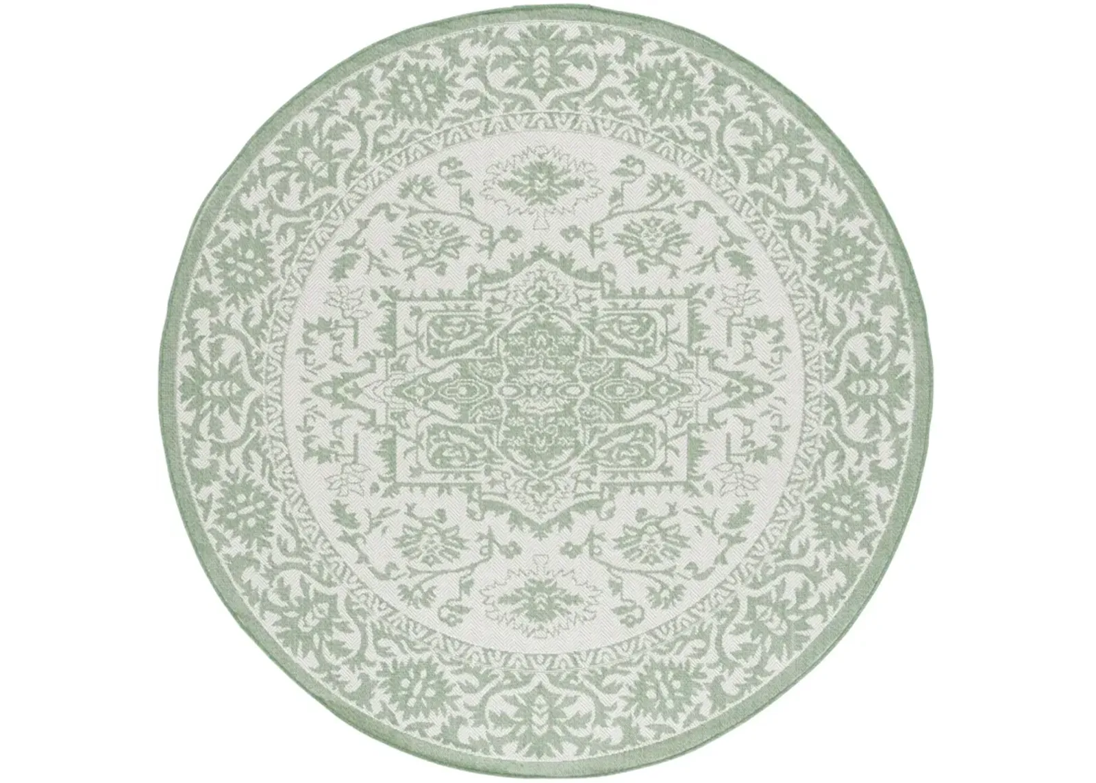 BERMUDA 885 GREEN  6'-7' X 6'-7' Round Round Rug