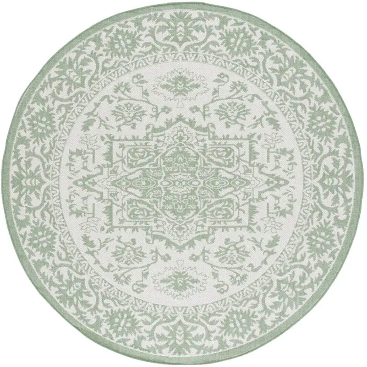 BERMUDA 885 GREEN  6'-7' X 6'-7' Round Round Rug