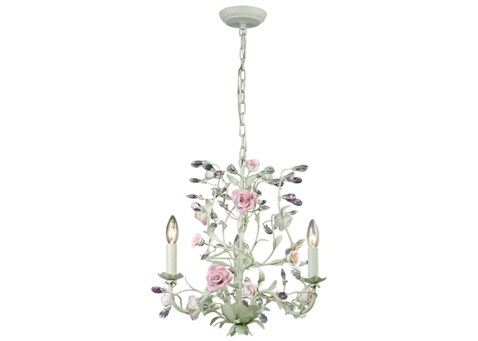 Heritage 18" Wide 3-Light Chandelier - Cream