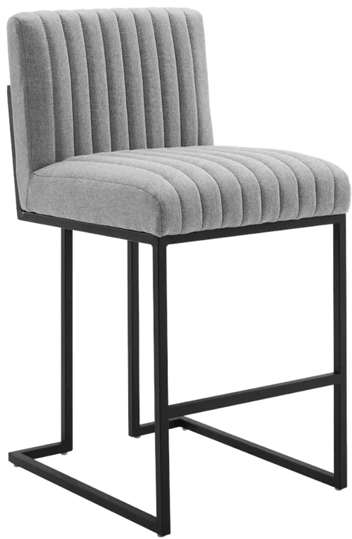 Indulge Channel Tufted Fabric Counter Stool