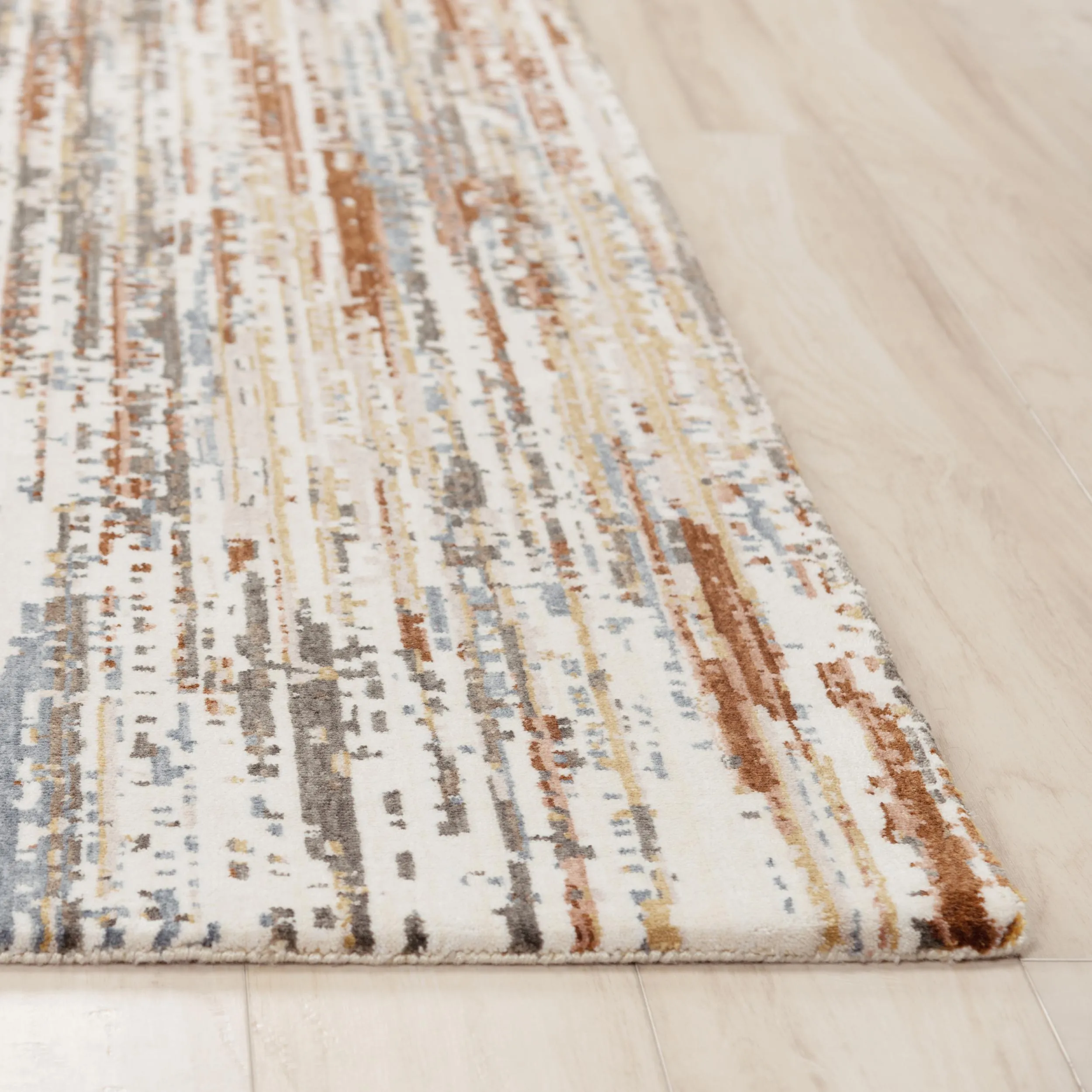 Jasper beige/Multi Abstract Recycled Polyester 10' x 13' Rectangle Rug