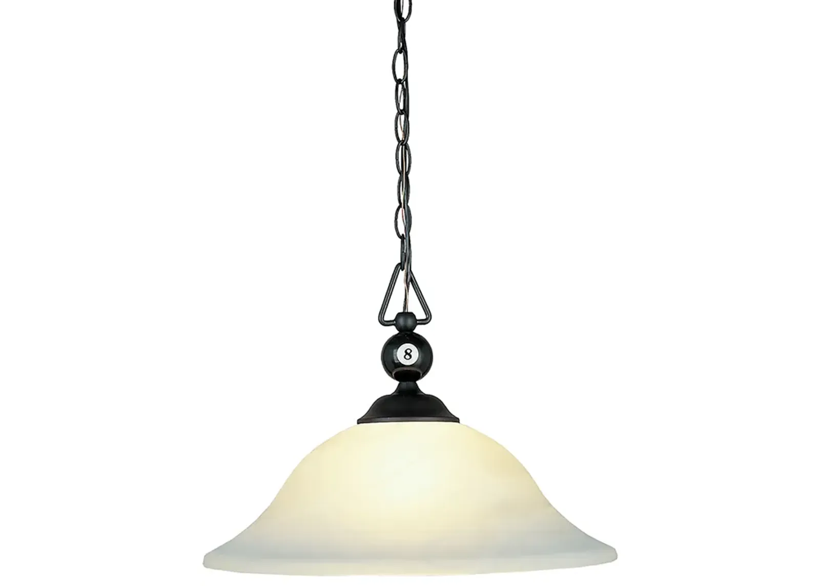 Billiard Motif 16" Wide 1-Light Pendant - Matte Black