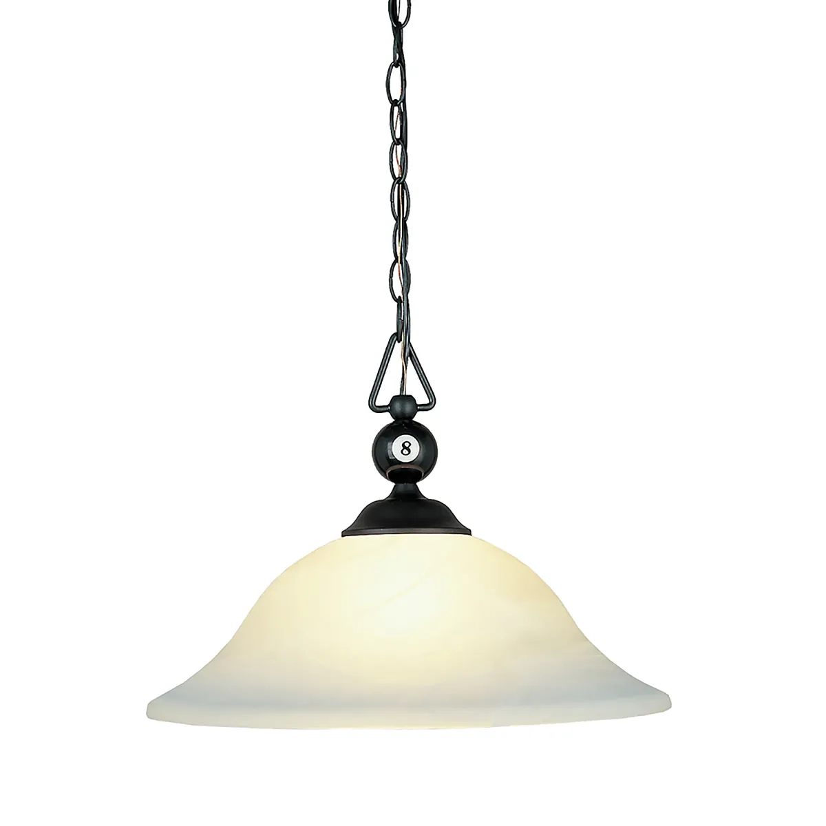 Billiard Motif 16" Wide 1-Light Pendant - Matte Black