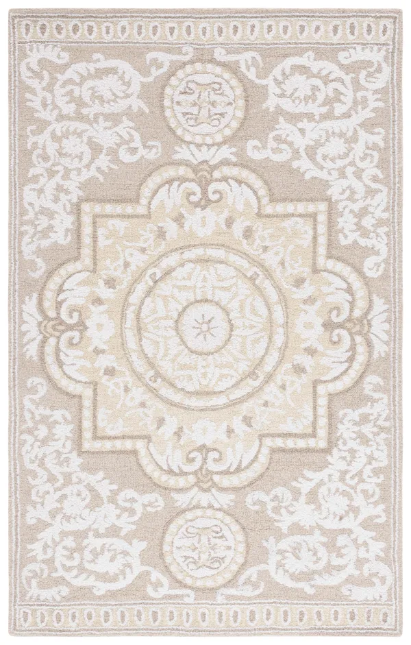 ABSTRACT Hand Tufted 5' x 8' area rug