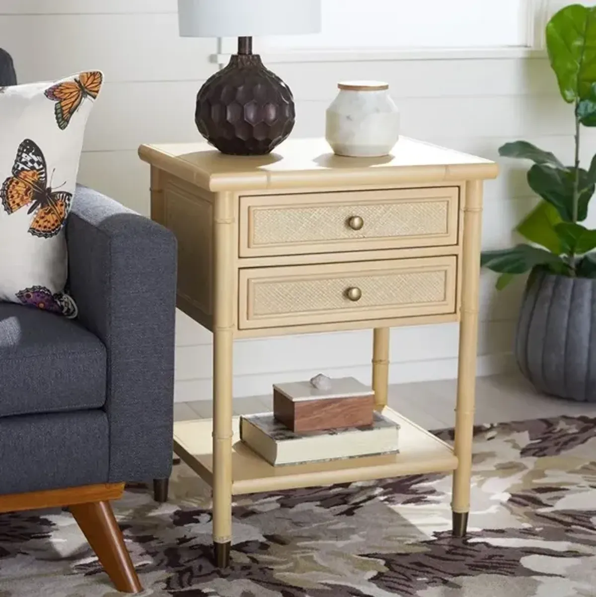 AHAB 2 DRAWER 1 SHELF ACCENT TABLE