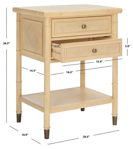 AHAB 2 DRAWER 1 SHELF ACCENT TABLE