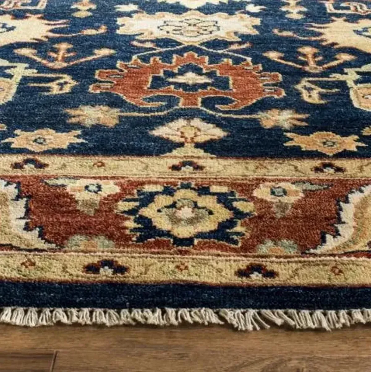 HERIZ 277 Blue 9' X 12' Large Rectangle Rug