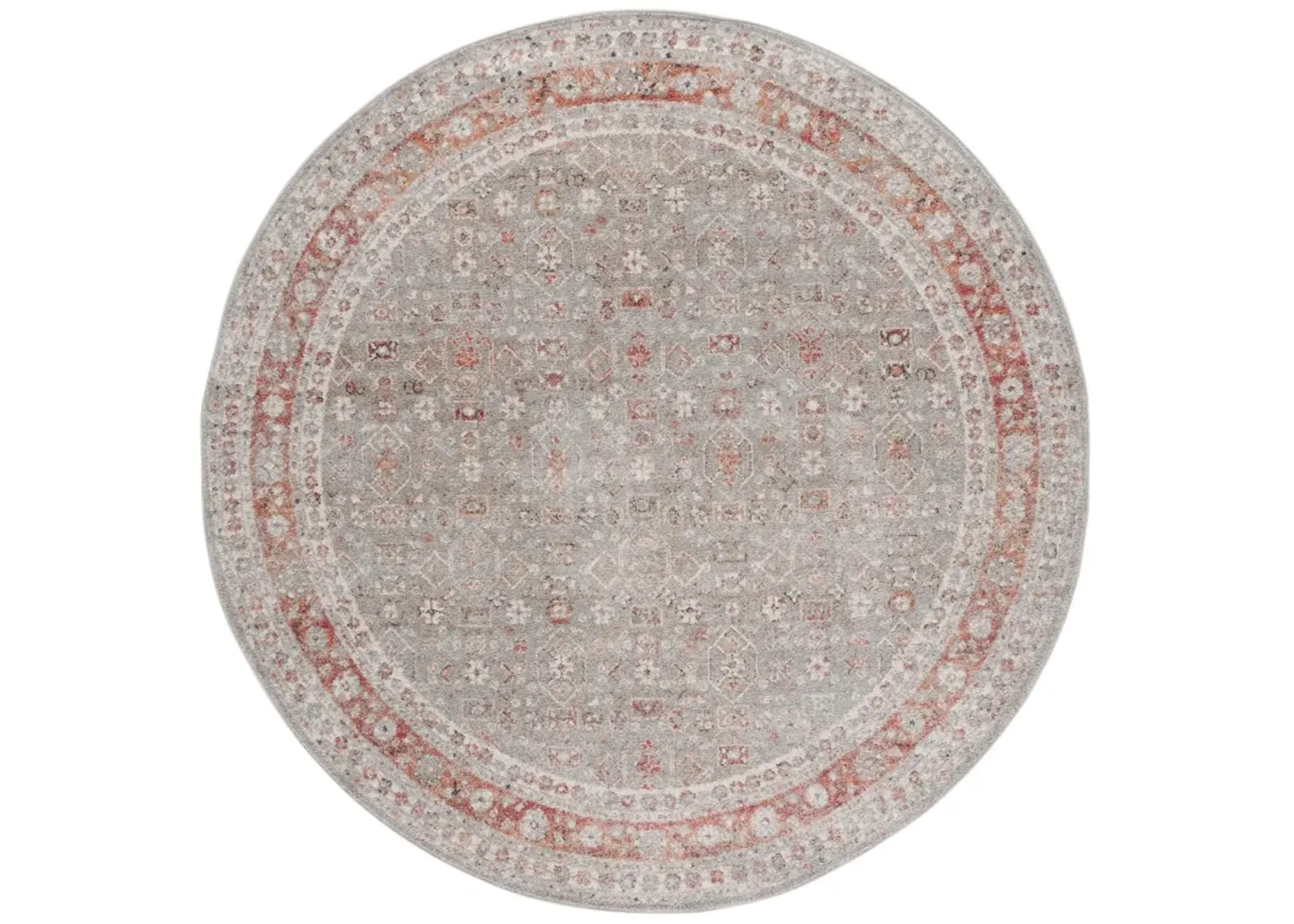 VINTAGE TABRIZ 202 GREY  6'-7' x 6'-7' Round Round Rug