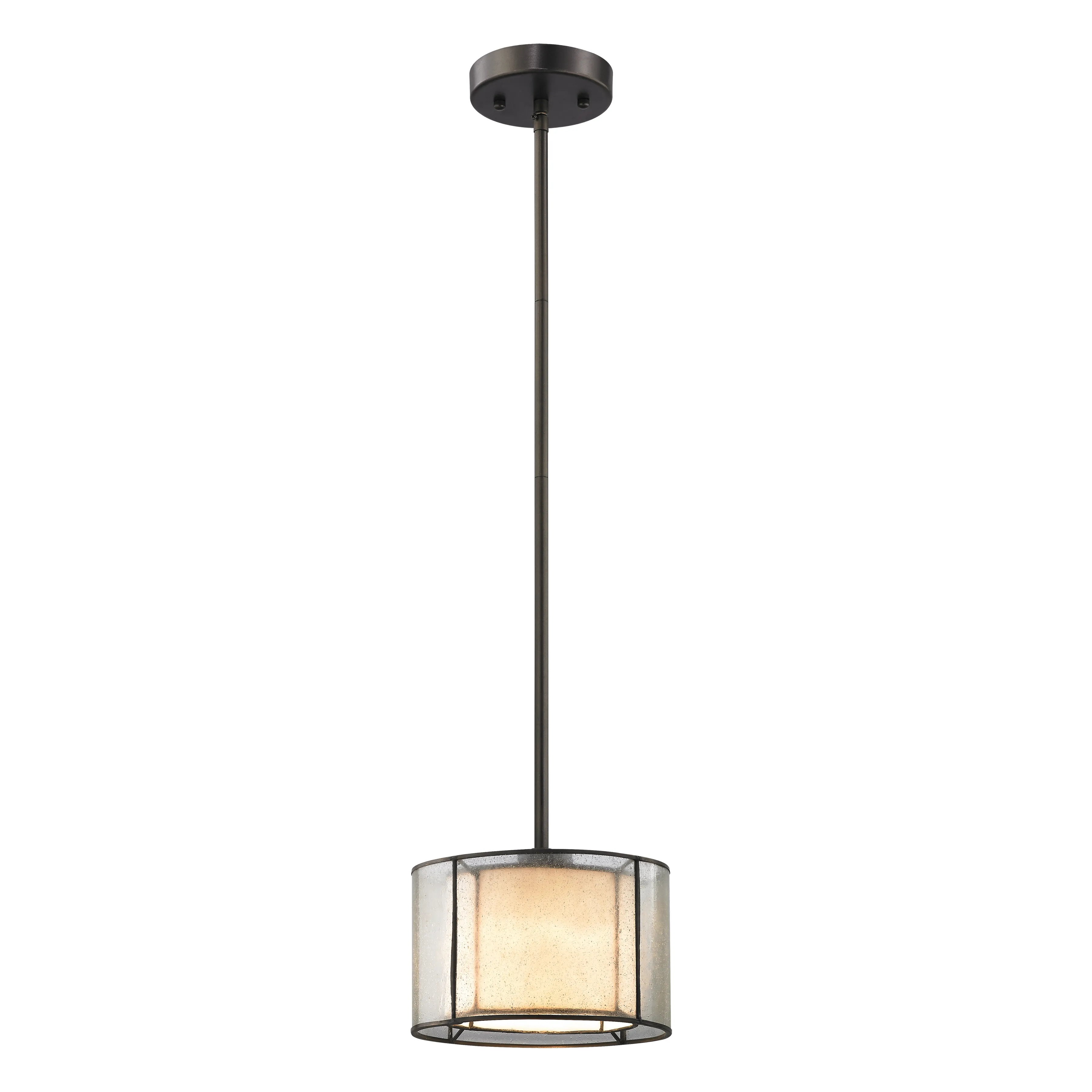 Mirage 8" Wide 1-Light Mini Pendant - Tiffany Bronze