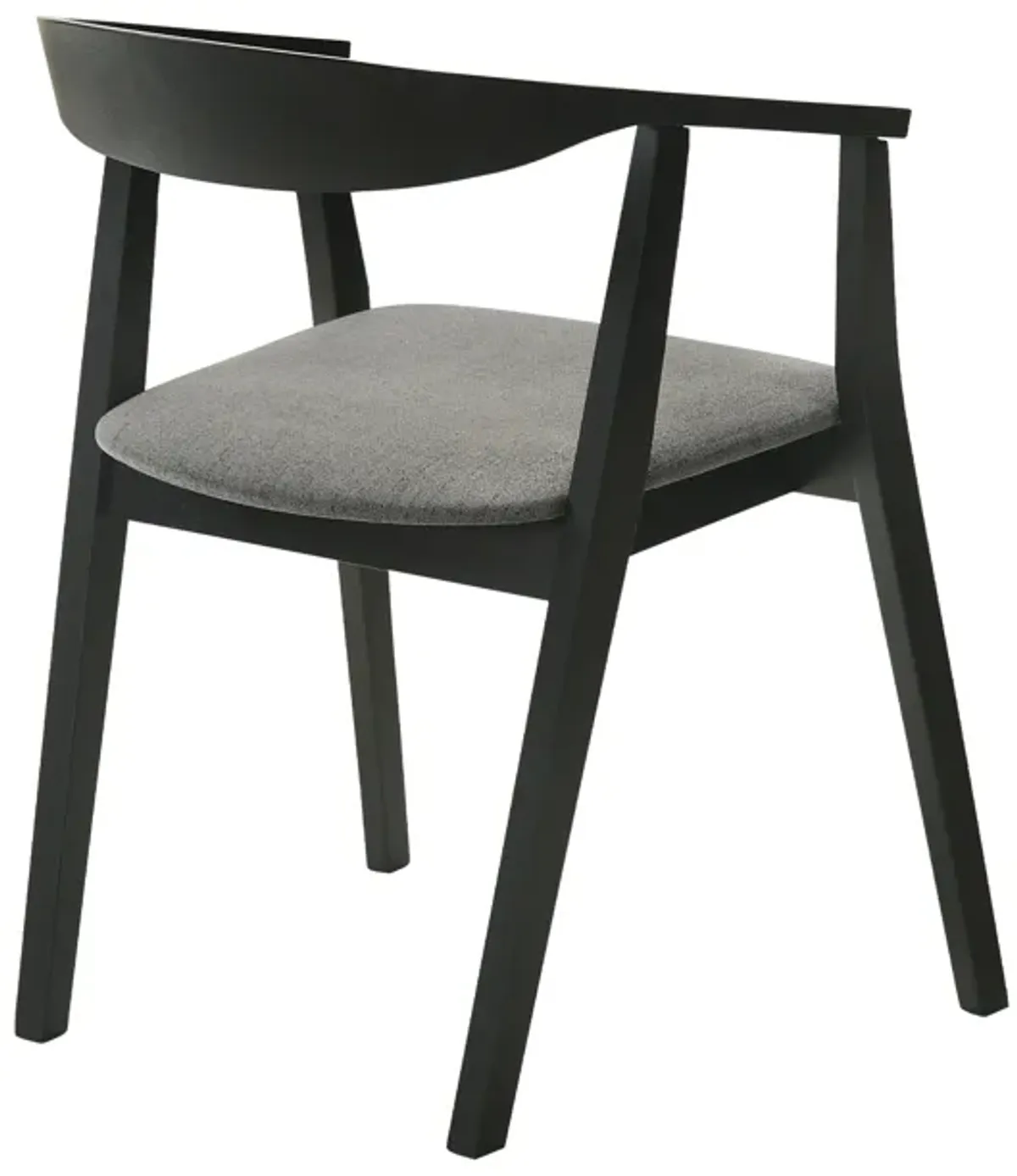 Westmont Santana 5 Piece Black Wood Dining Table Set with Charcoal Fabric