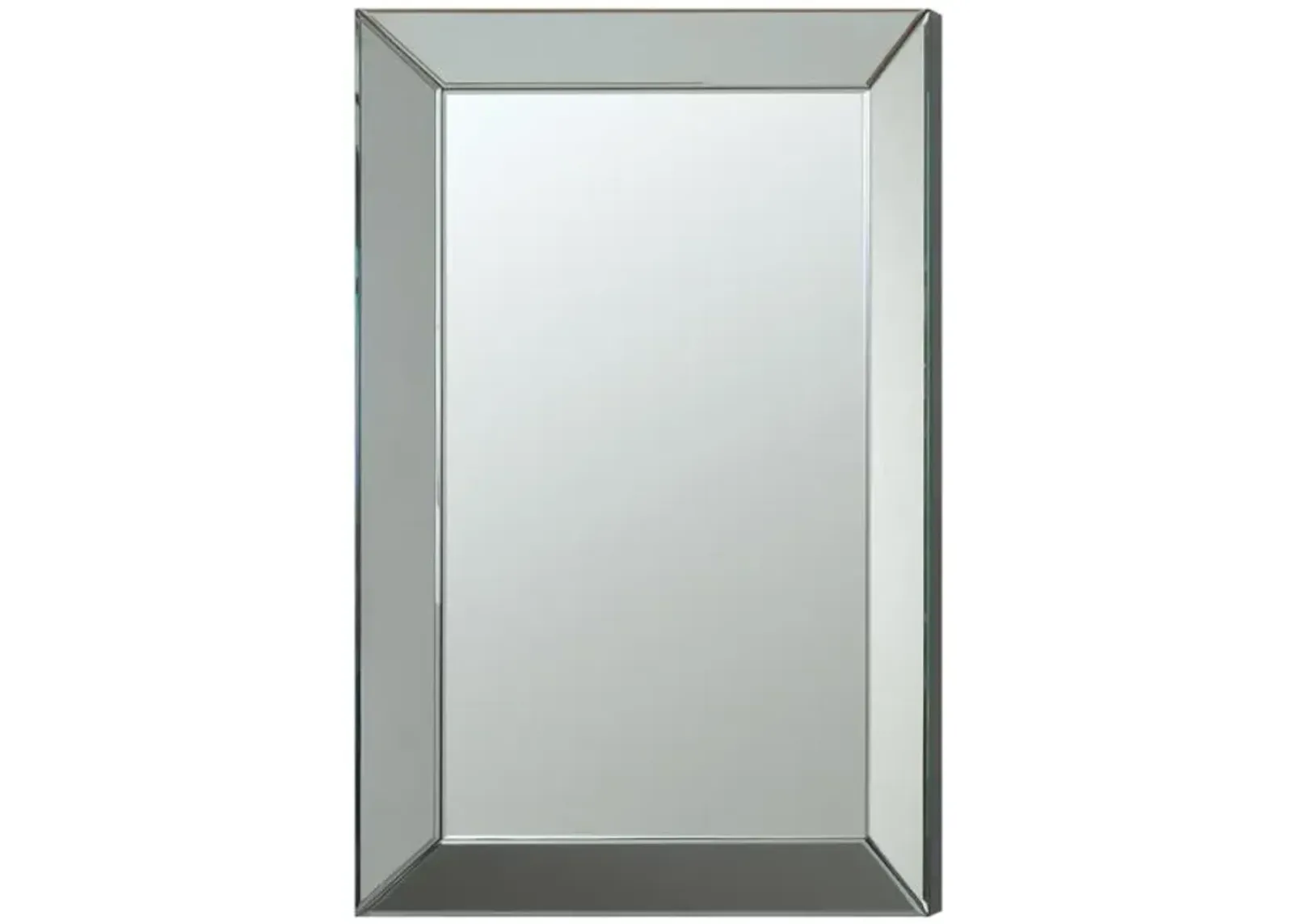 Pinciotti Rectangular Beveled Wall Mirror Silver