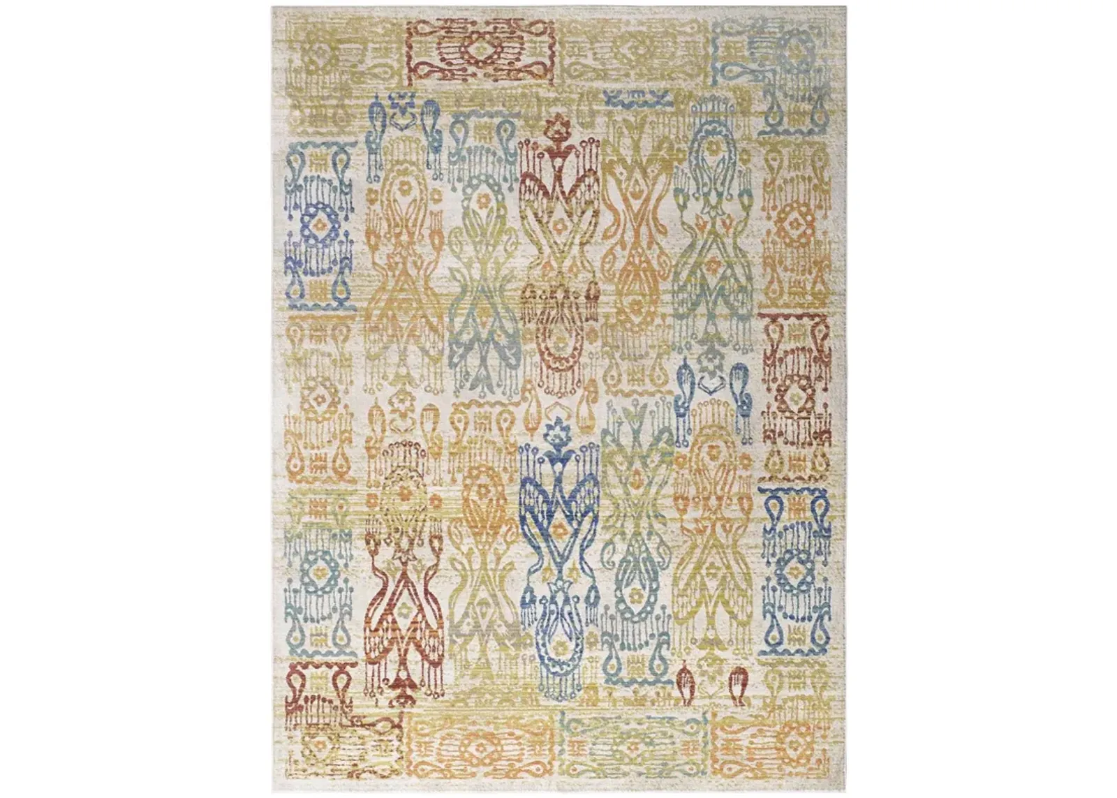 Solimar Distressed Southwestern Aztec 5x8 Area Rug