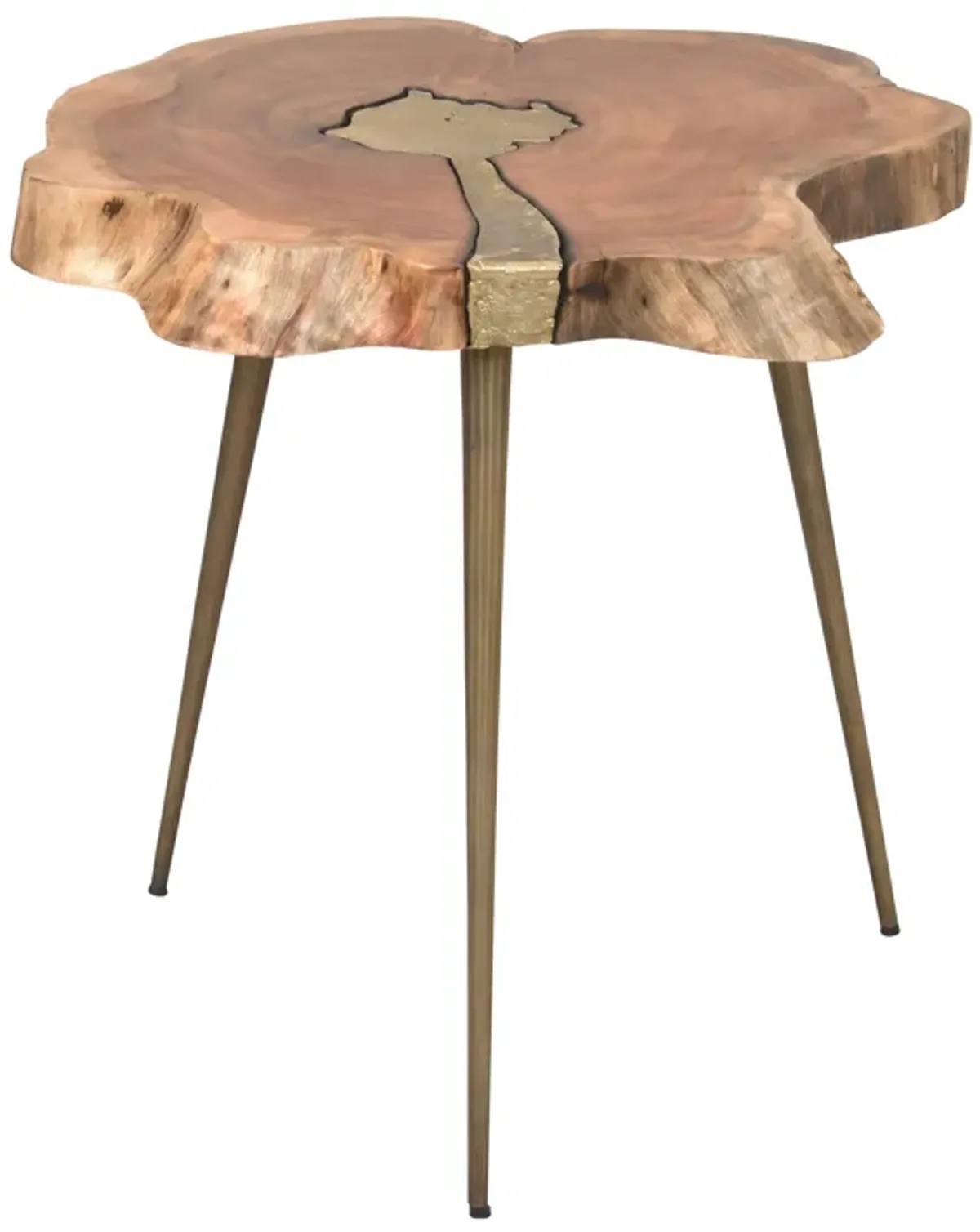 Wood, 22" Natural Wood Side Table, Brown Kd