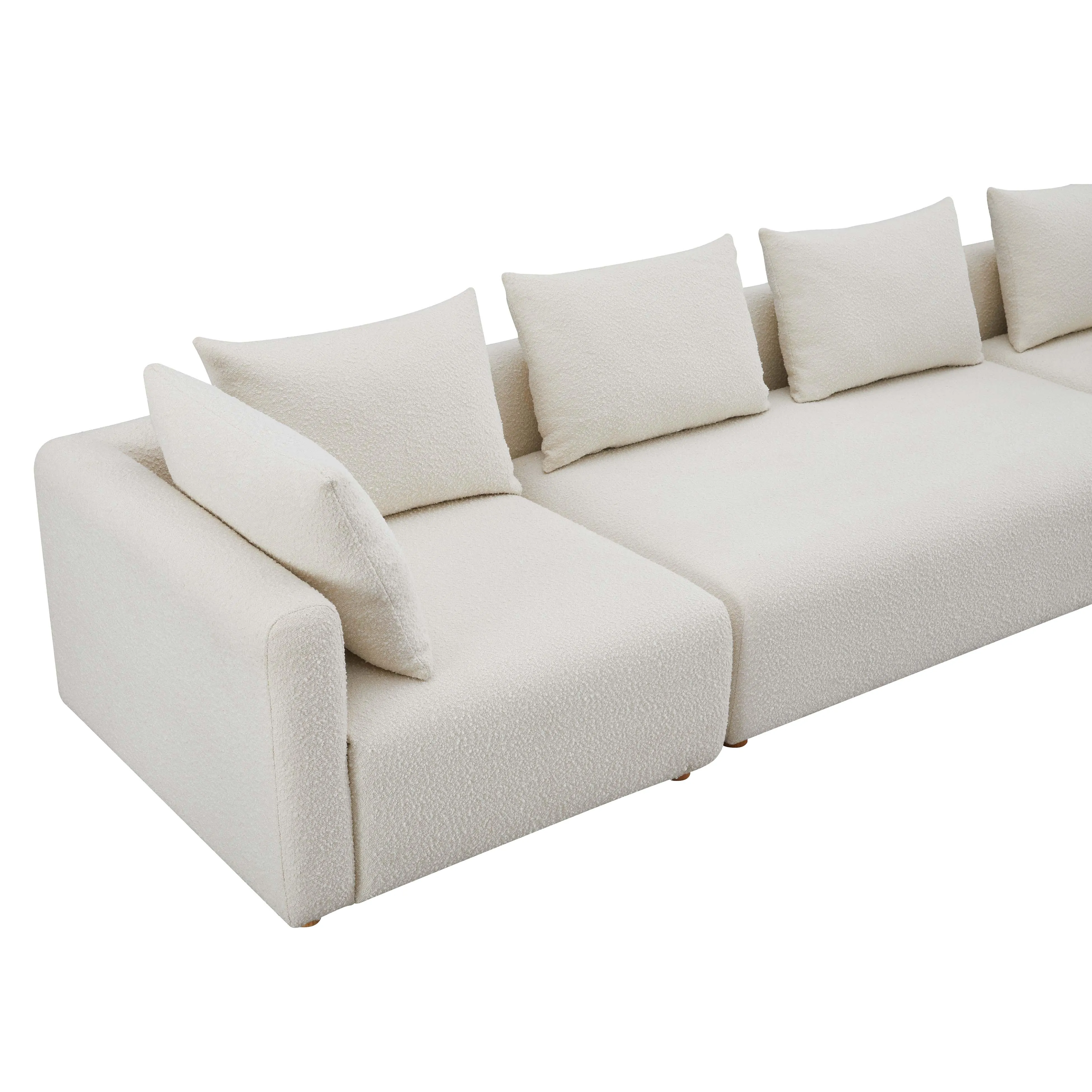 Hangover Cream Boucle 145" Long Sofa