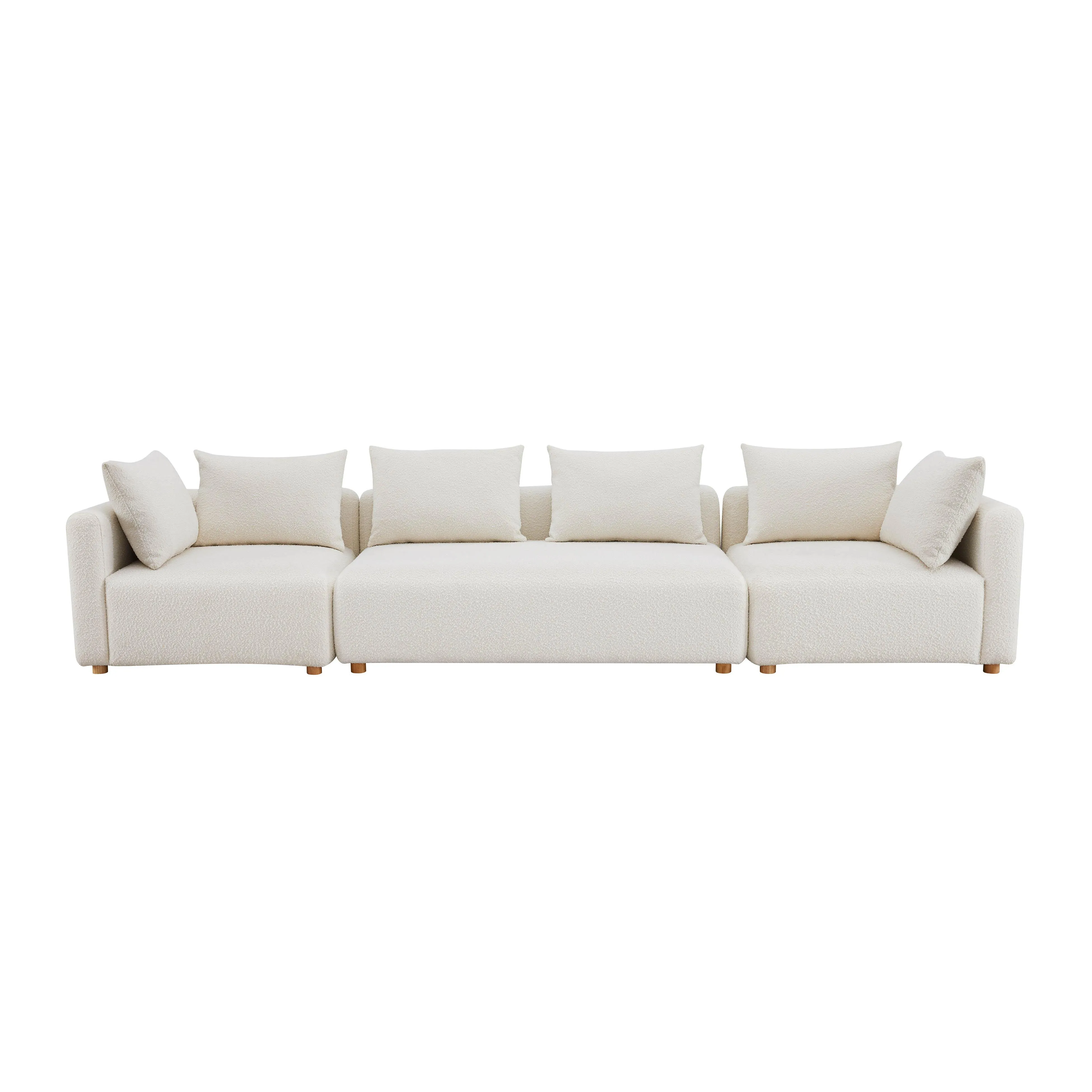 Hangover Cream Boucle 145" Long Sofa