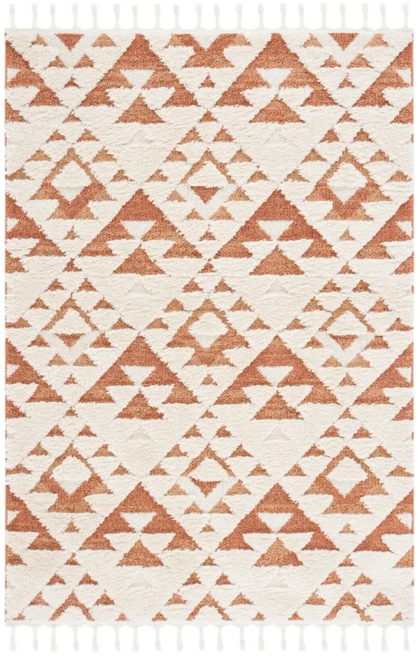 MOROCCAN TASSEL SHAG 688 IVORY  5'-3' x 7'-6' Medium Rectangle Rug