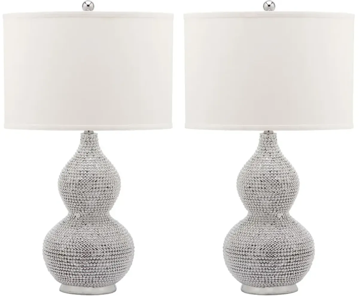 Nicole 24.5-Inch H Bead Base Lamp - Set of 2