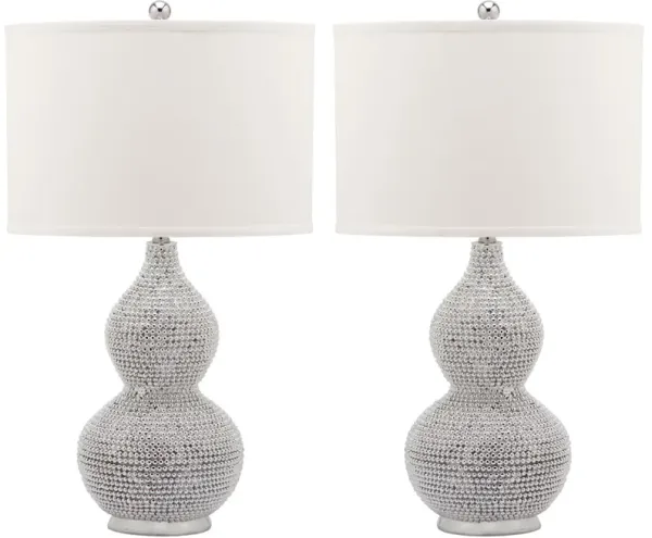 Nicole 24.5-Inch H Bead Base Lamp - Set of 2