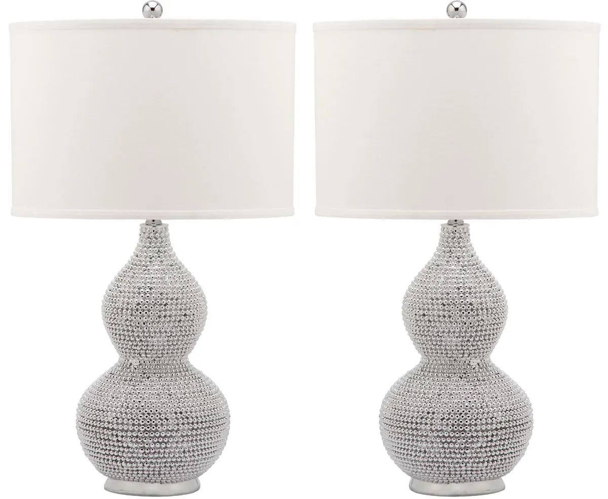 Nicole 24.5-Inch H Bead Base Lamp - Set of 2