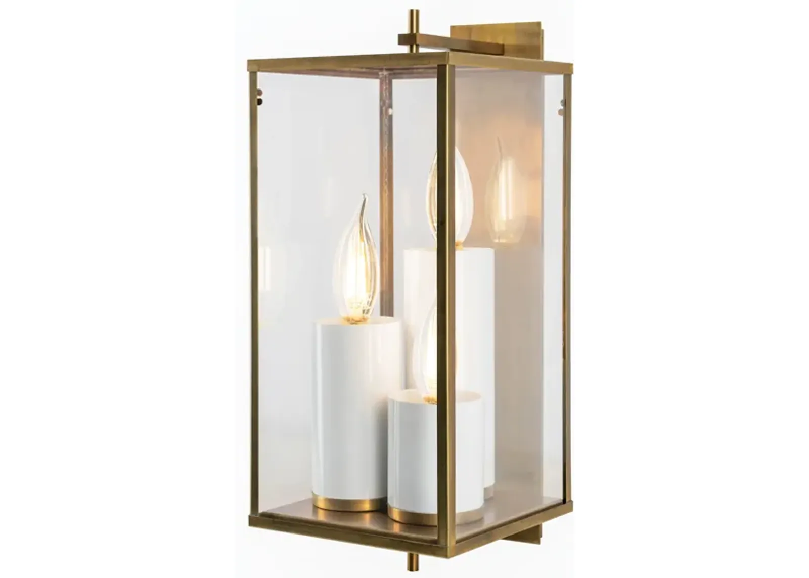 Back Bay Outdoor Wall Lights - Aged Brass