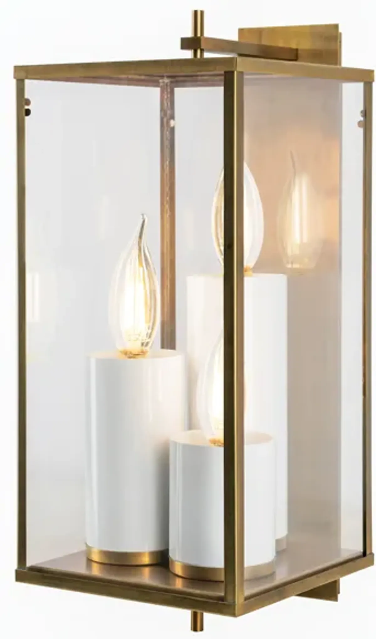 Back Bay Outdoor Wall Lights - Aged Brass