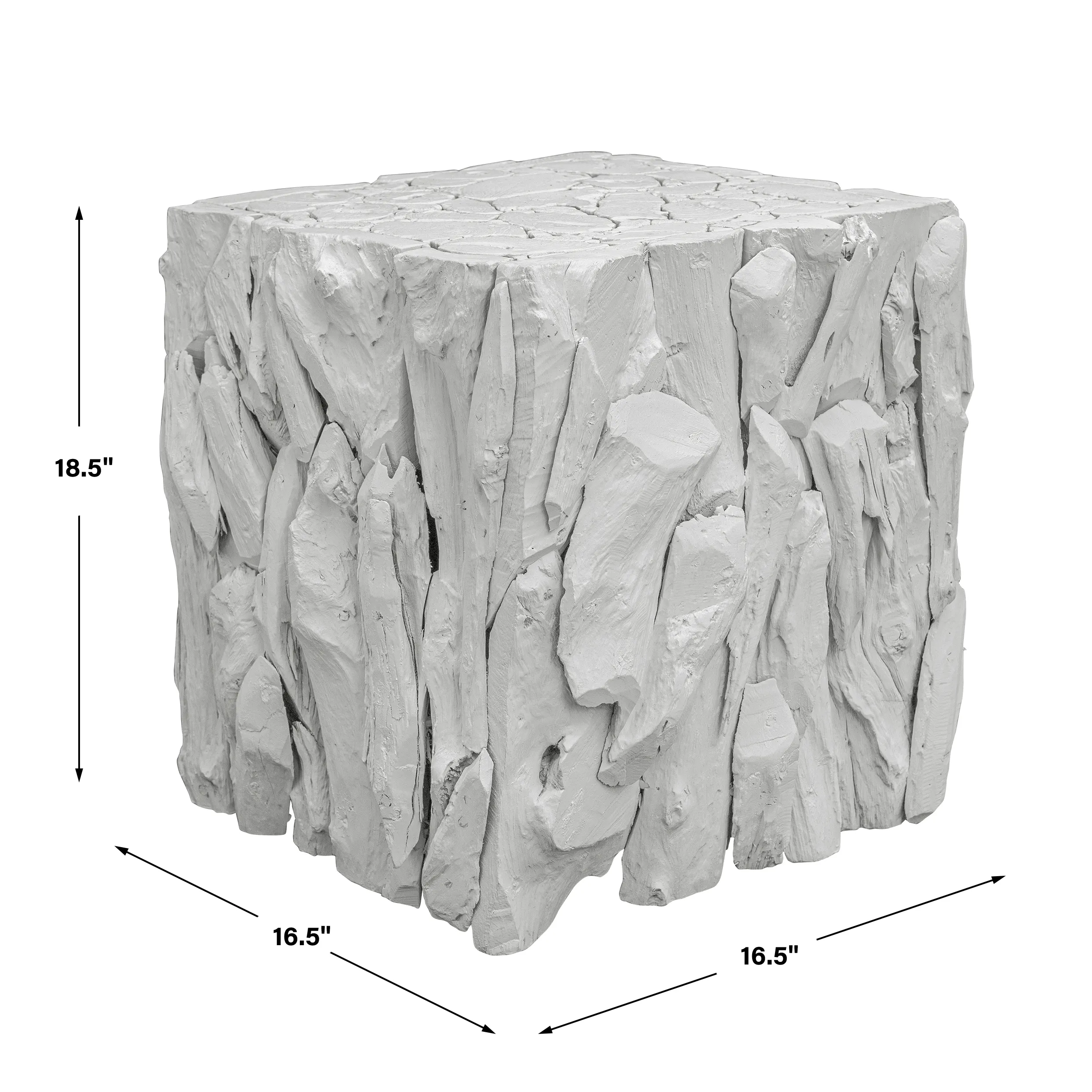 Teak Root White Bunching Cube