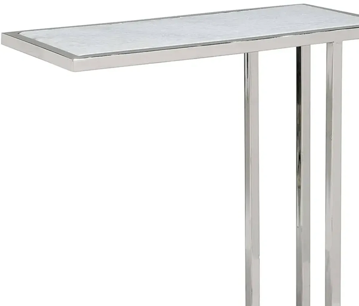 Echelon Sofa Hugger Table (Polished Nickel)