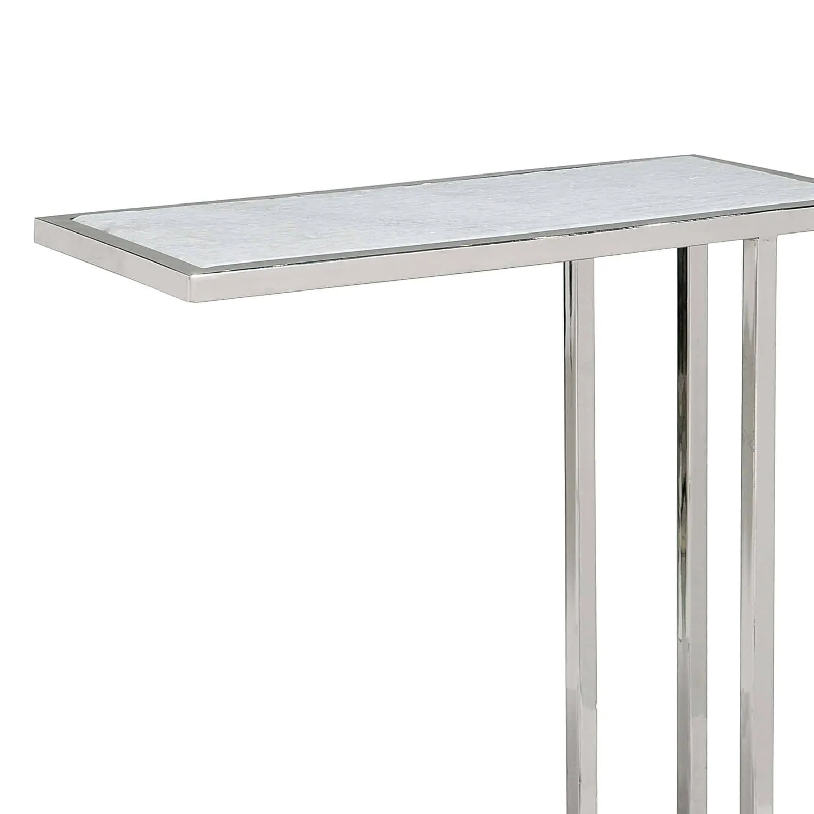 Echelon Sofa Hugger Table (Polished Nickel)