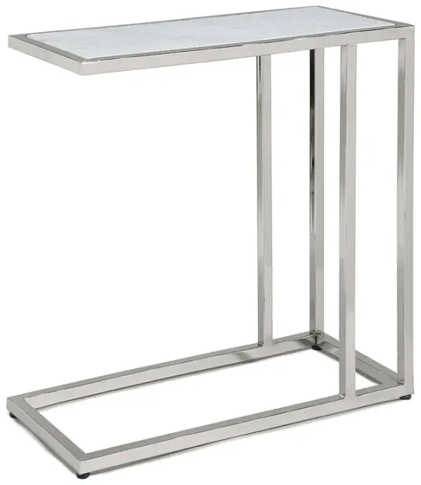 Echelon Sofa Hugger Table (Polished Nickel)