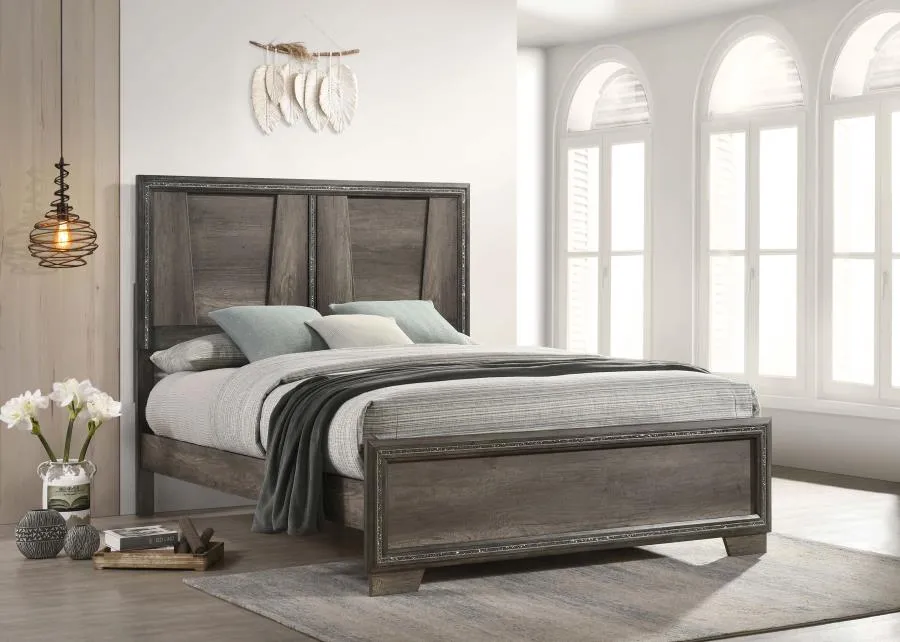 Janine Queen Panel Bed Grey