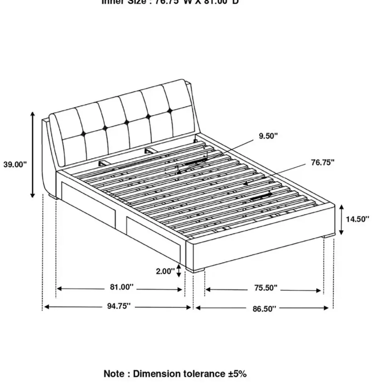 Fenbrook Eastern King Tufted Upholstered Storage Bed Grey