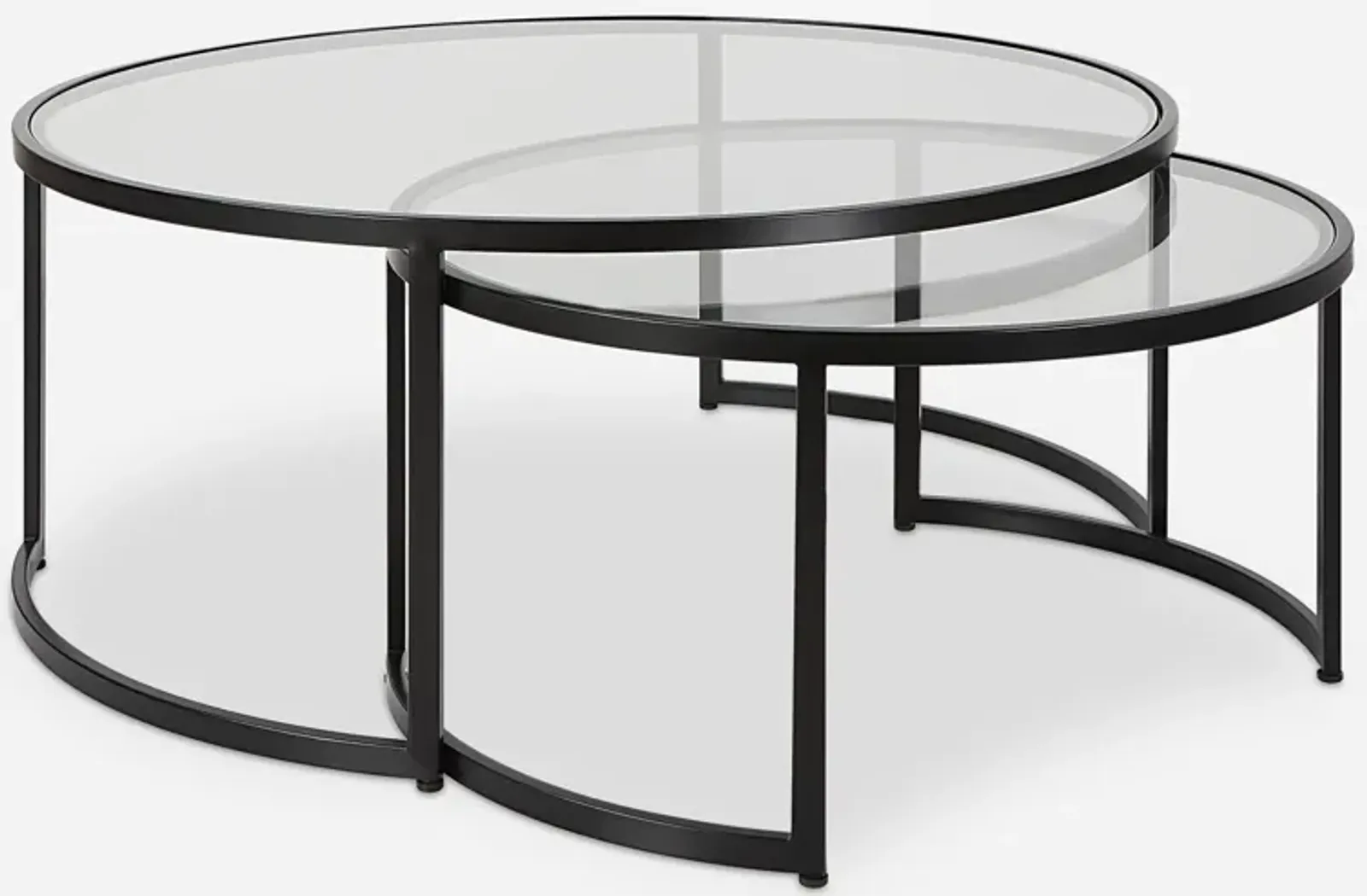 Rhea Black Nesting Coffee Tables S/2