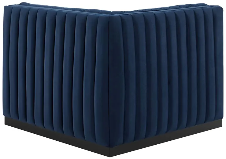 Conjure Channel Tufted Performance Velvet Right Corner Chair