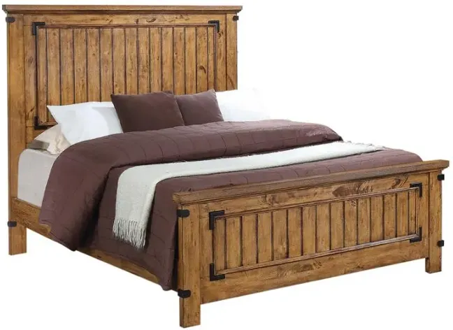 Brenner Panel Bedroom Set Rustic Honey