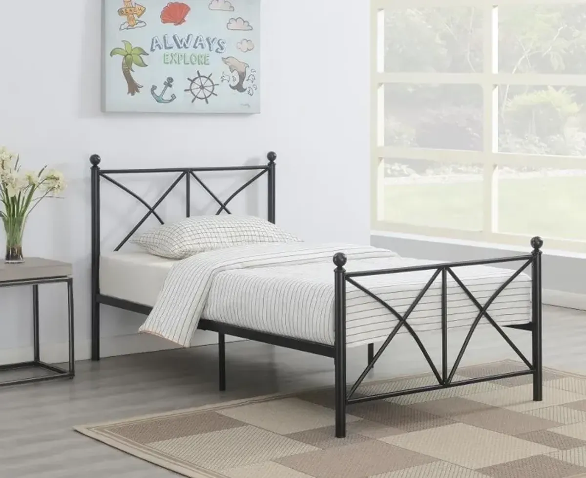 Hart Twin Platform Bed Black