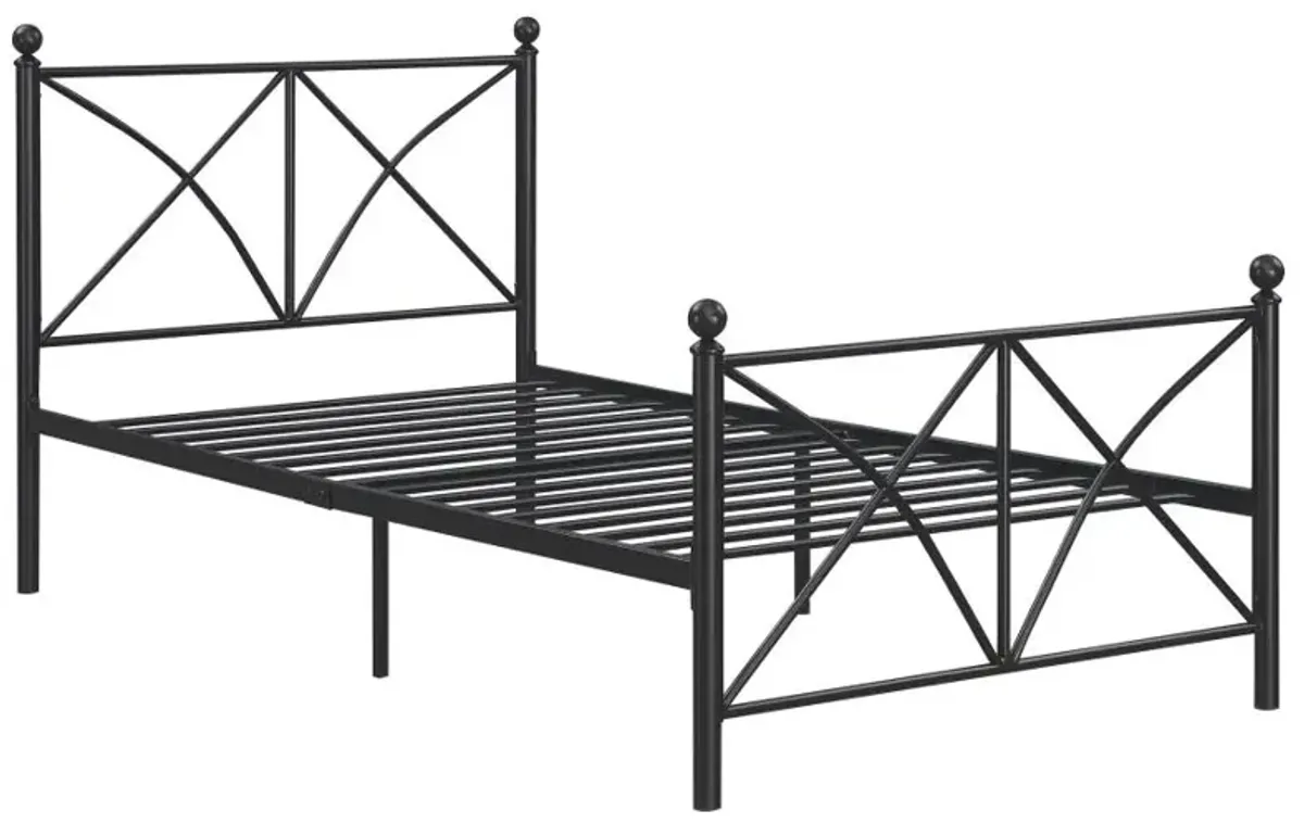 Hart Twin Platform Bed Black