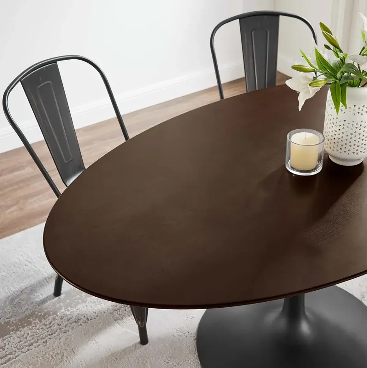 Lippa 60" Oval Wood Grain Dining Table