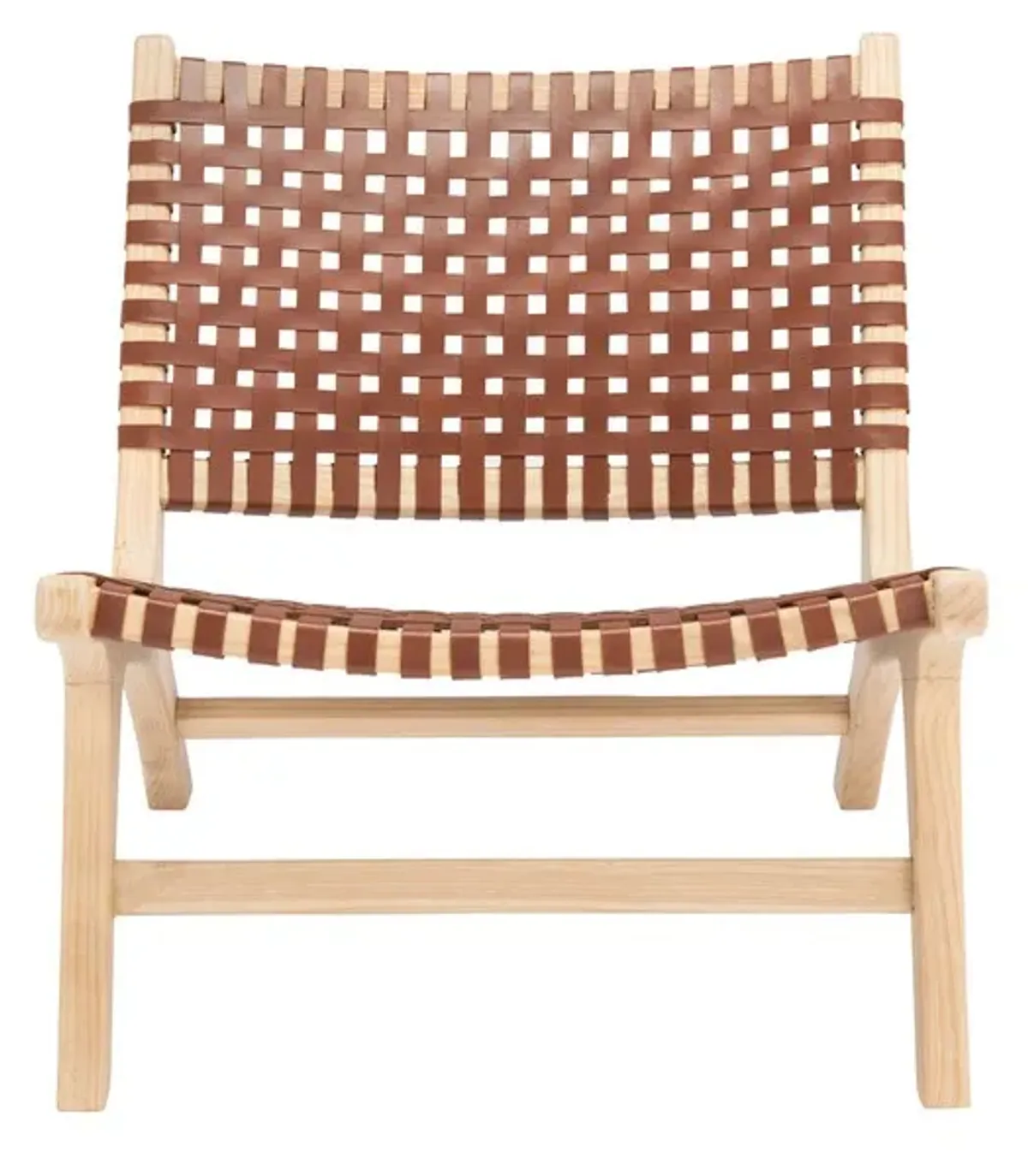 LUNA LEATHER WOVEN ACCENT CHAIR