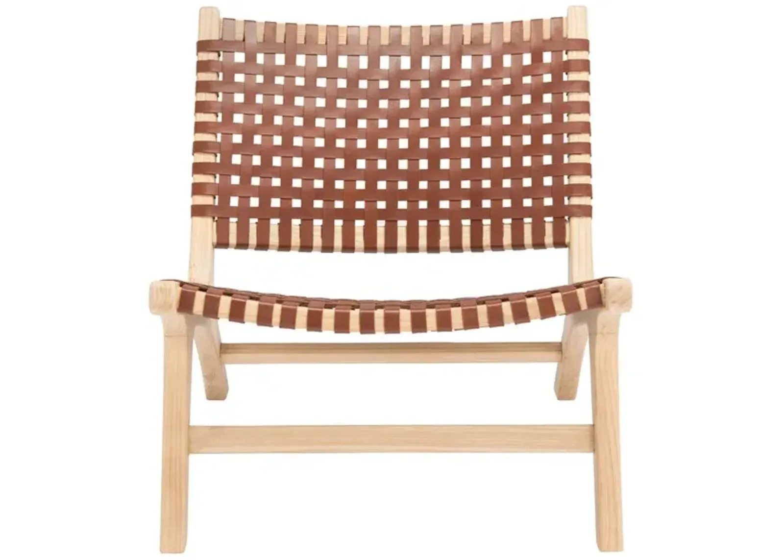 LUNA LEATHER WOVEN ACCENT CHAIR