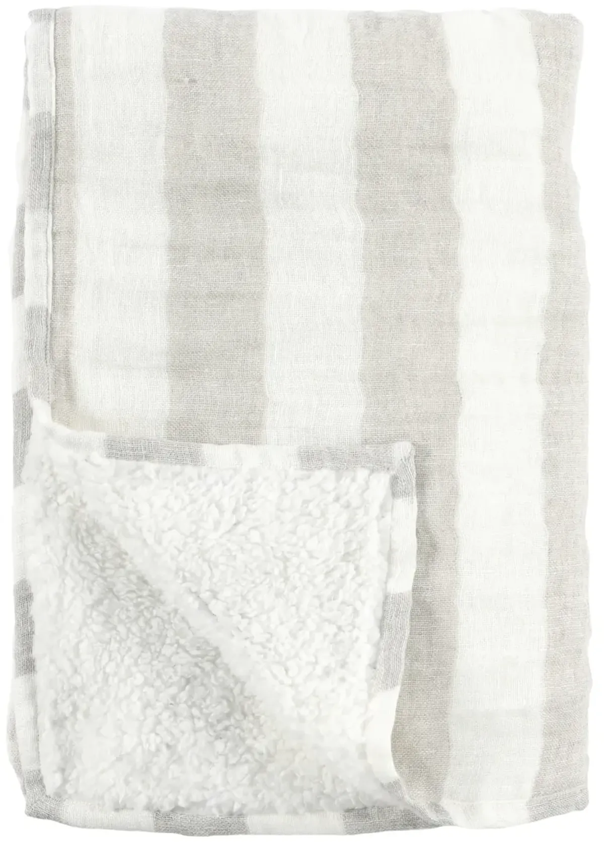 Ally 100% Linen 50"x70" Throw Blanket Blanket in Ivory