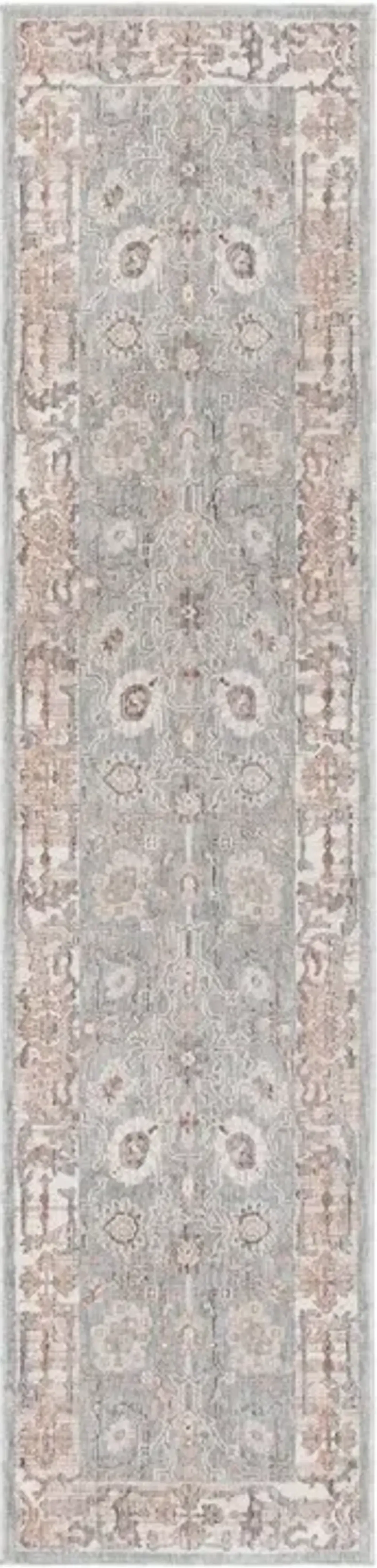 HARLOW 104 Grey  2' X 8' Runner Rug