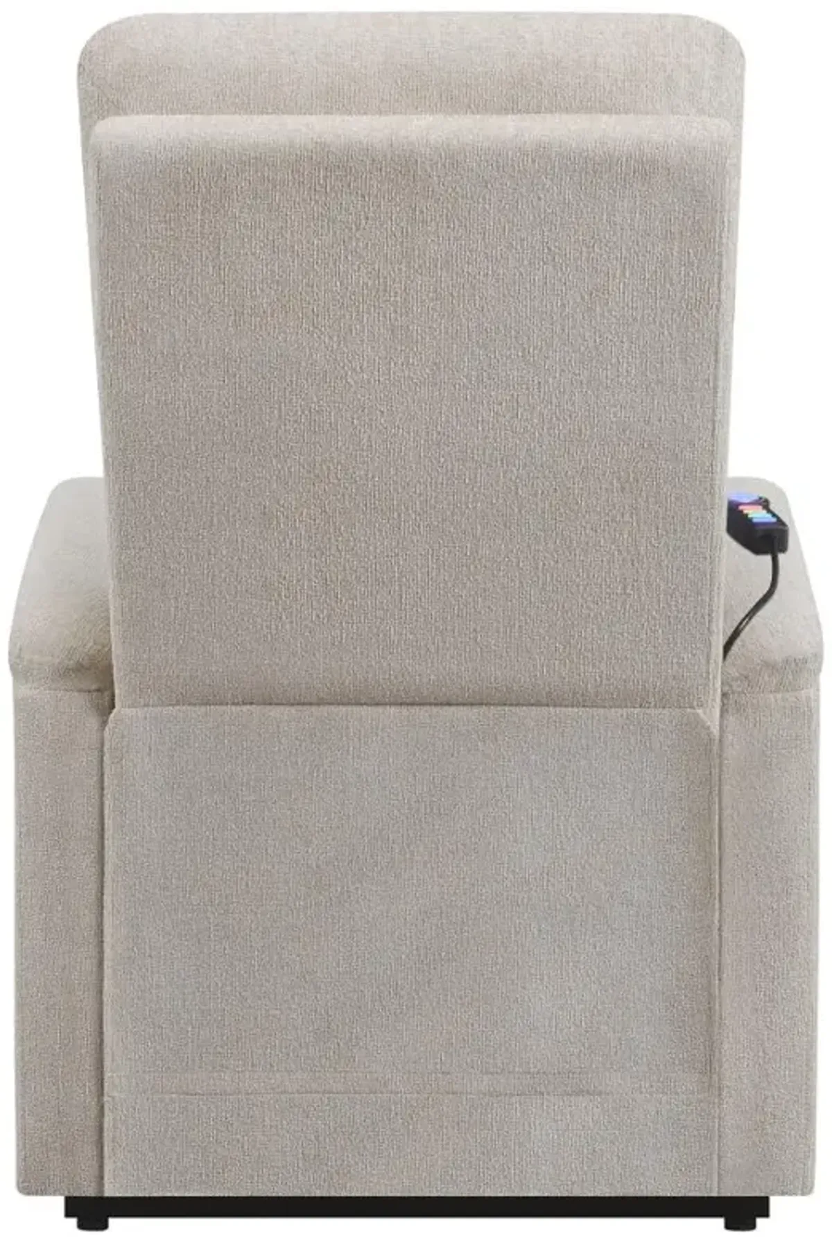 Henrietta Power Lift Recliner with Storage Pocket Beige