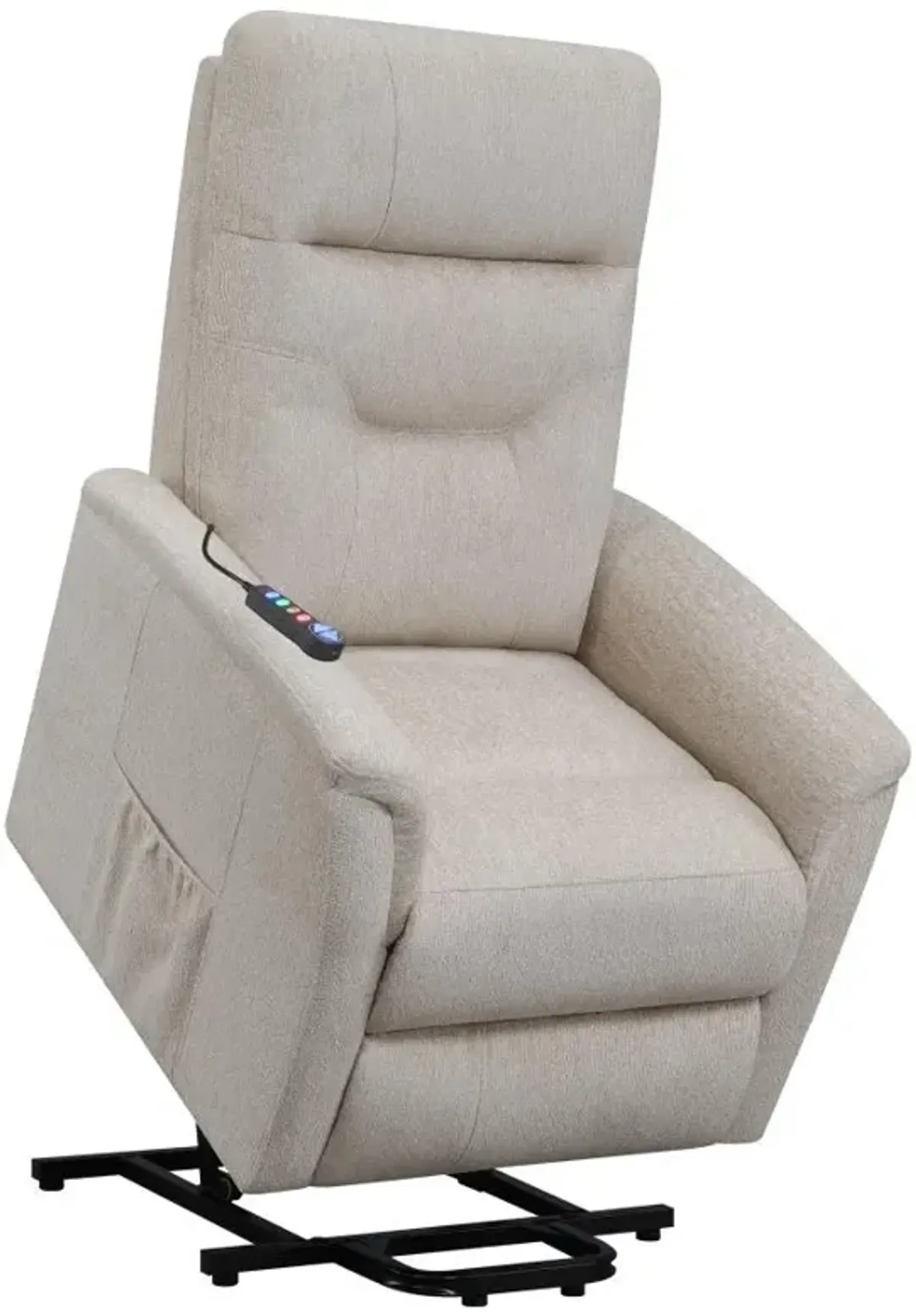 Henrietta Power Lift Recliner with Storage Pocket Beige